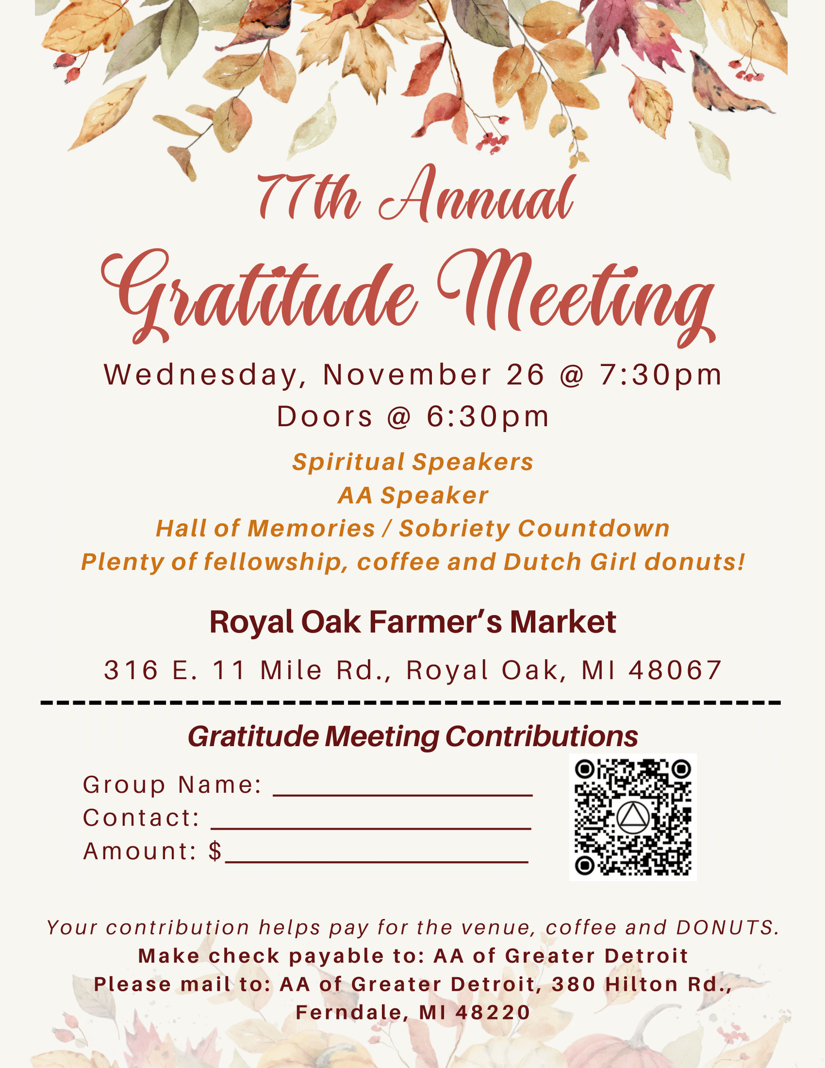 77th Gratitude Meeting